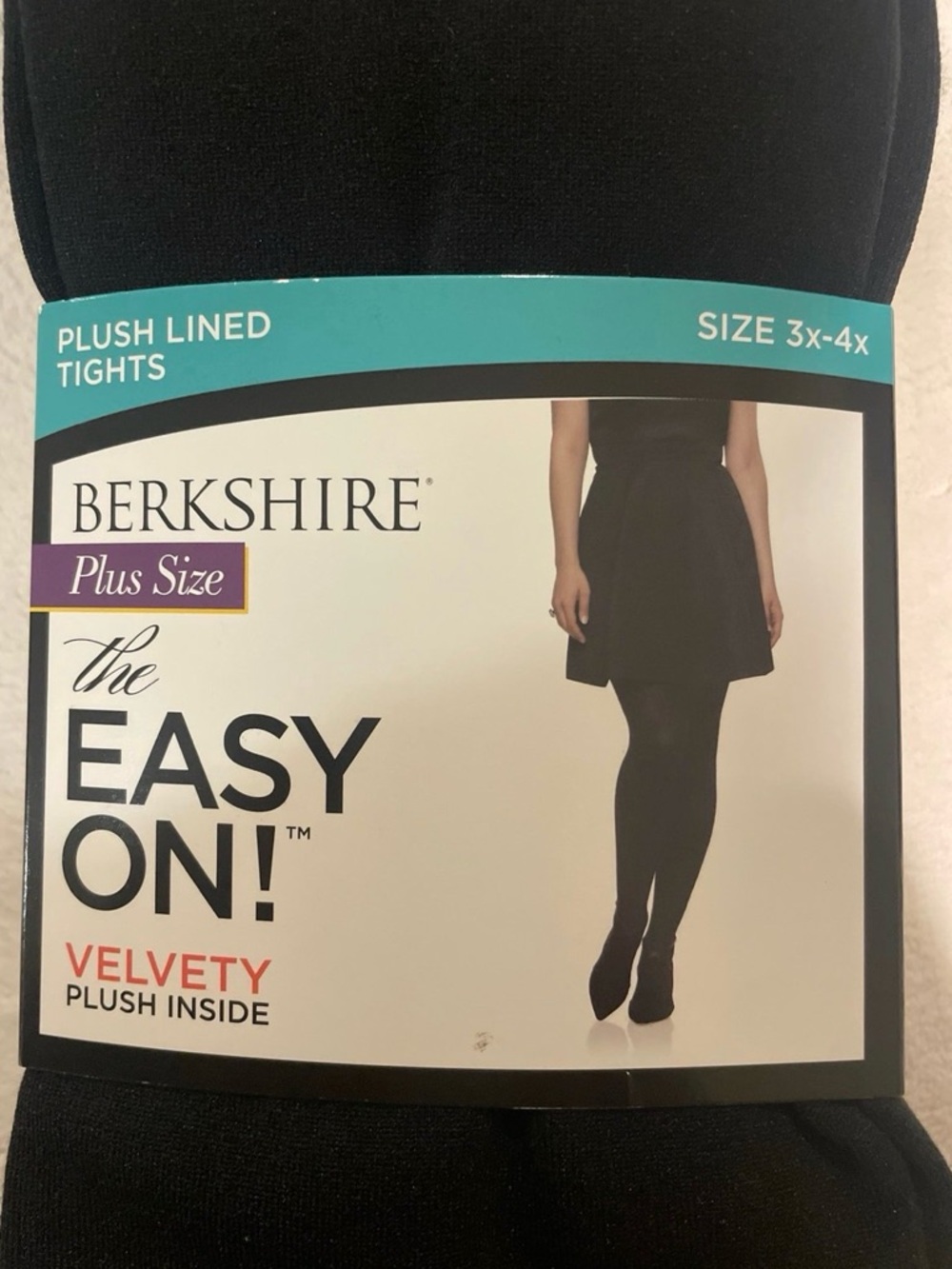 Berkshire Black Plush-Lined Plus Size Tights